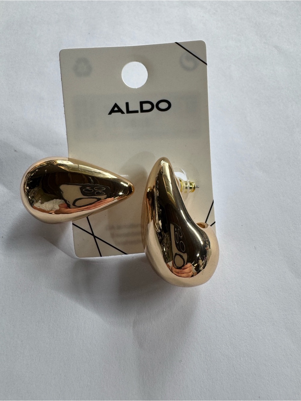 ALDO Gold Teardrop Dome Earrings